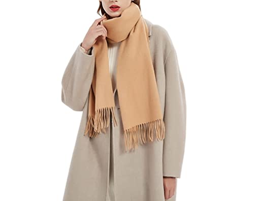 Cashmere Wraps and Shawls, Womens Scarves Solid Color Tassel Scarf Unisex Scarves Gifts for Wedding Birthday 5