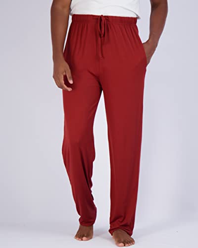 Real Essentials 3 Pack: Men's Soft Pajama Lounge Pants with Drawstring & Pockets - 4-Way Stretch & Wicking-Big & Tall (S-5XL)2