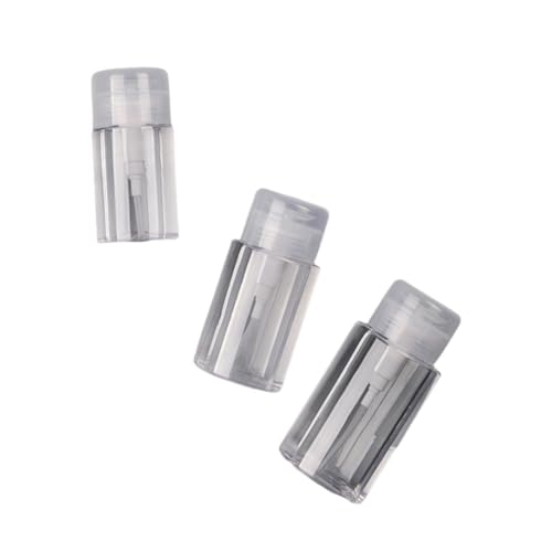 3PCS Push Down Nail Polish Remover Pump Dispensers Acetone Pump Dispenser Bottle Alcohol Dispenser Push Down Liquor Push Down Lockable Pump Dispenser Bottle