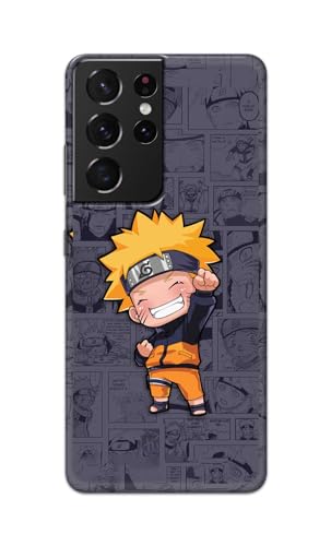 Image of Plastic Printfidaa Printed Hard Back Cover Case For Samsung Galaxy S21 Ultra 5G Back Cover (Famous Anime Cartoon Character) -112, Multicolor