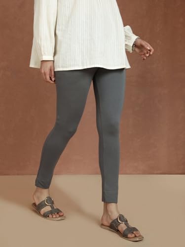 Image of TWIN BIRDS Women Cotton Blend Kurti Pants | Sleek Ethnic Daily Trousers