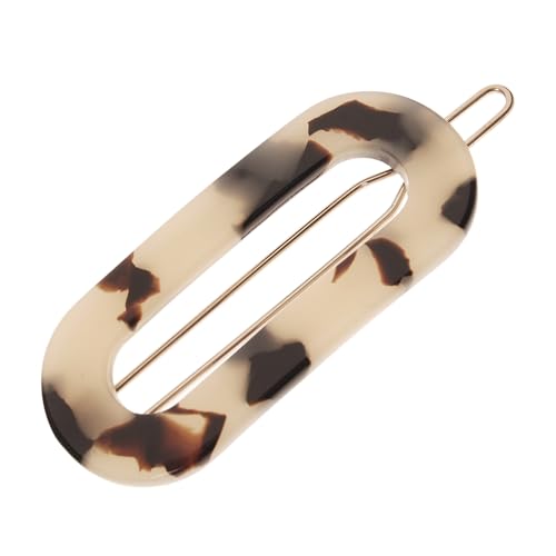 France Luxe Small Ivory Tortoise Clip for Thin Hair, Mini Oval Hair Barrette for Women, Ivory Tokyo, Gentle Hold, Damage-Free and Comfortable All-Day Wear