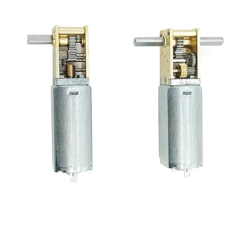 Motorreductor helicoidal turbo 050 de 3 V, 6 V, 9 V y 12 V, de baja velocidad y gran par, micromotor reductor de metal for coche robot (eje único de 4 RPM a 16 RPM)