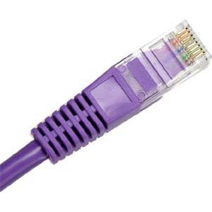 Cable de red Cat 6 Tira 2 Ft púrpura miniatura 1