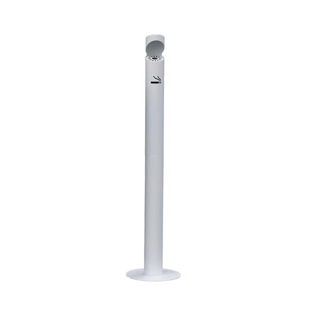 Stand ashtray Floor Standing Stainless Steel Ash Column, Outdoor Public Places Smoke Extinguishing Pillar(White)