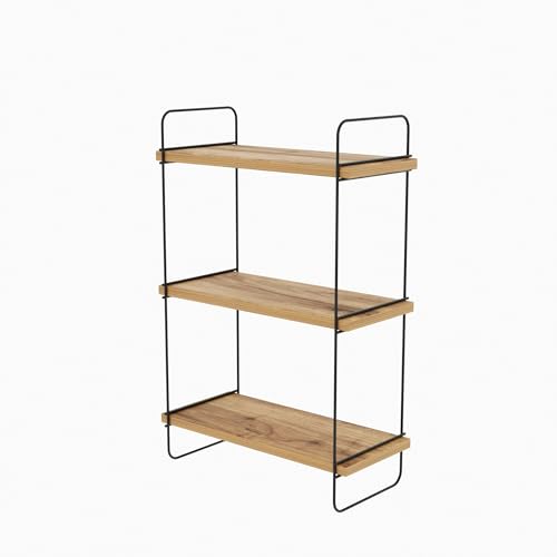Étagère murale Alterf chêne petit meuble de rangement vertical 40 cm - 8