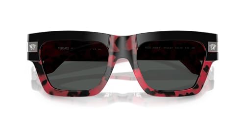 Image of Versace Man Sunglasses Havana Blue Frame, Dark Grey Lenses, 55MM