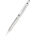 Pentel Libretto Roller Gel Pen and Pencil Set with Gift Box, Pen 0.7mm and Pencil 0.5mm, Silver Barrels (K6A8Z-A)