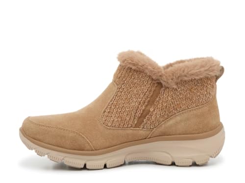 Skechers Skechers Women's EASY GOING - COZY LODGE Sweater knit zip up boot, Chestnut 10M