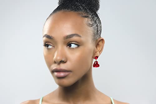 Boucles d'oreilles argent sterling rubis personnalisable Anemone - 5