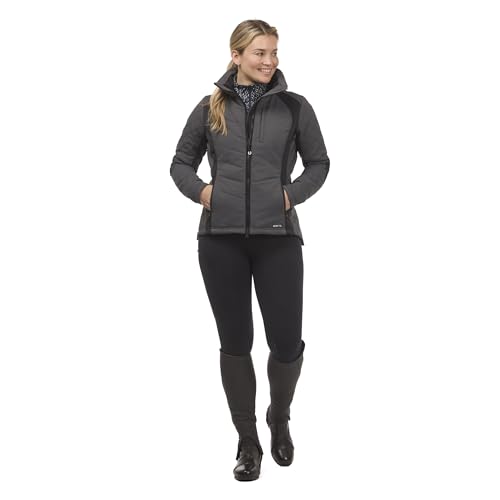 Image of Kerrits Women's Stablemate Quilted Equestrian Jacket - Durable, Stylish, Lightly Insulated Barn Coat with Stretch Panels