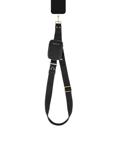 IDEAL OF SWEDEN Utility Phone Strap Schwarz Handyband Zum Umhängen Mit Kartenfach & Reißverschluss Verstellbare Länge 140 Cm Universal Patch Kompatibel Mit Handyhüllen
