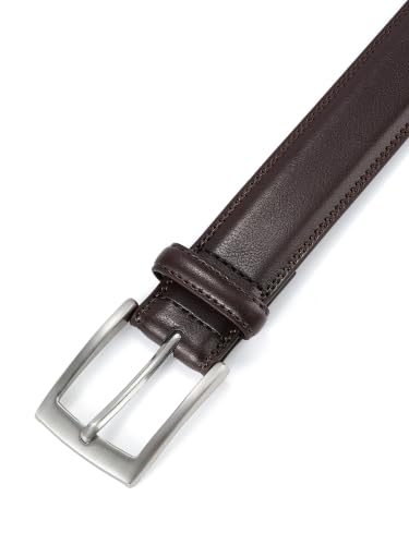 Image of MILORDE Men's Genuine Leather Dress Belt for Work Business and Casual | Handmade, 100% Cow Leather, Fashion & Classic Designs, Multi-Occasion, Gift-Boxed