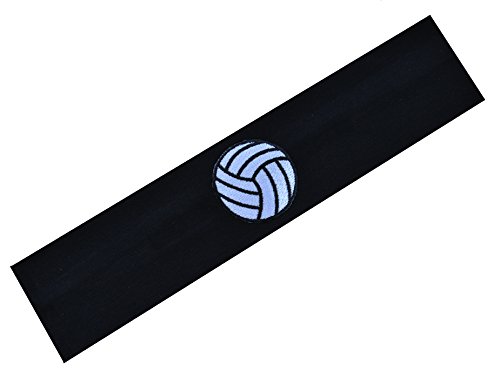 Funny Girl Designs Volleyball Patch Cotton Stretch Headband for Girls Teens and Adults - Volleyball Team Gift