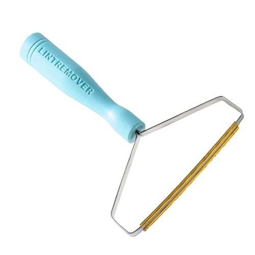 Vordpe Rouleau anti-peluches portable pour enlever les poils d'animaux, le canapé, la couverture, les vêtements (bleu) Cover
