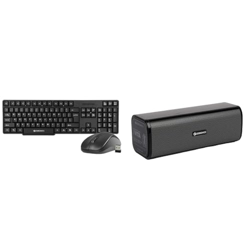 Image of Zebronics Zeb-Companion 107 USB Wireless Keyboard and Mouse Set with Nano Receiver (Black)