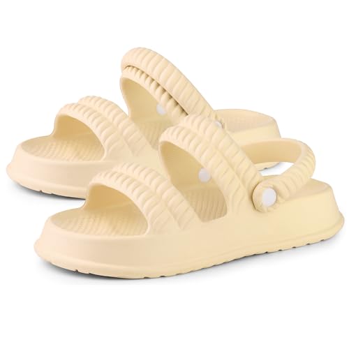 Sandales plates à bride arrière Allegra K en jaune taille 39 pour femmes