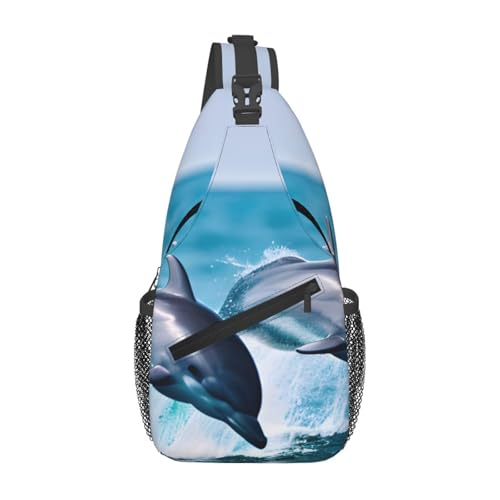 Bolso cruzado para hombre, mochila bandolera deportiva negra miniatura 1