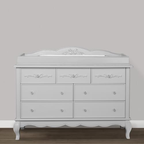 Image of Evolur Aurora Change Tray I Lasting Quality I Intricate Ribbon Bow Scrollwork, Silver Mist