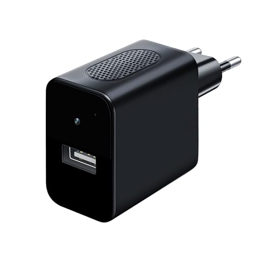 Lydzlzz Telecamera Spia, HD Mini Telecamera Nascosta Microcamera Spia Interno con Rilevamento di Movimento, Visione Notturna (Niente Wi-Fi, niente APP)