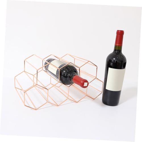 Soporte para botellas de vino metálico doble capa miniatura 2
