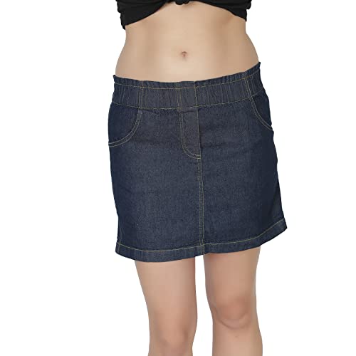 Image of NUEVOSDAMAS Women Light Blue Denim Mini Skirt