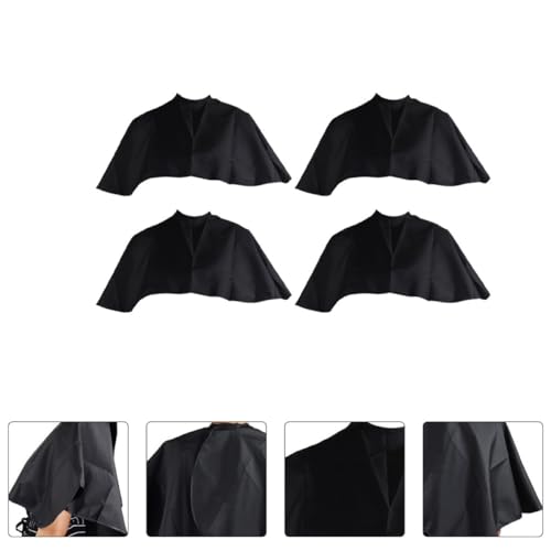 4 piezas capa impermeable para barbería negra miniatura 5