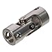 iuniq Rotatable U Joint Coupler, Heavy Duty Stainless Steel Steering Universal Joint 8mm to 8mm Inner Dia Brushed Nickel Single Joint Coupling for Grinding Machines, Automotive Parts