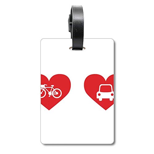 Étiquette vélo voiture cœur rouge pour éviter les erreurs de repérage en stationnement