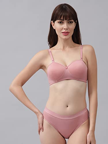 Image of CSU Women's Cotton Half Padded Non Wired Bra and Panty Set Pack of 3