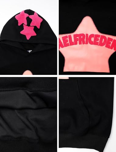 Image of Aelfric Eden Graphic Hoodies for Men Y2K Printed Hoodie Sweatshirt Casual Oversized Long Sleeve Vintage Streetwear Pullover