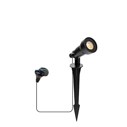 Xelloo Gartenleuchte CAS SMALL, 12 Volt, 1 Stück Designarmatur 1W LED warmweiß mit Erdspieß, wasserdicht (IP65) und mit praktischem Schiebeanschluss - Erweiterungsset ohne Transformator