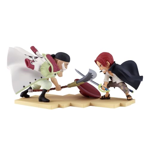 Banpresto Figurine d'action Ă Collectionner Edward Newgate Vs Shanks One Piece - World Collectable Log Stories 13 cm, Multicolore, BP29081P, Optima pour Les Fans d'Anime