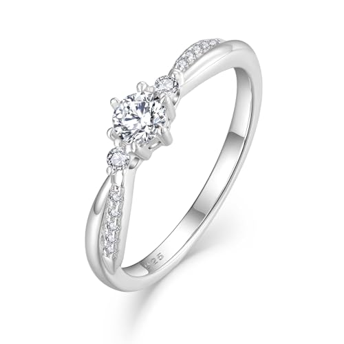 Promise Ring 925 Sterling Silver Engagement Ring for Women Infinity Birthstone Ring Wedding Anniversary Birthday Jewelry