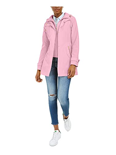 Amazon.com: Nautica womens Hooded Raincoat With Belt Jacket, Dusty