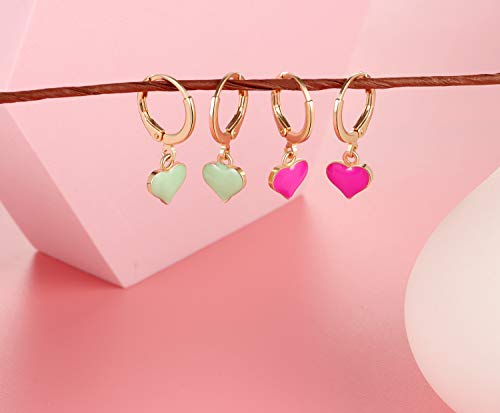 20 Pairs Hypoallergenic Earrings for Girls- Cute Dangle Earrings with Mini Hoop Earrings for Teen Girls 7