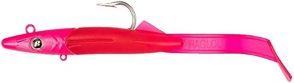 Ragot RAGLOU Hybrid Monster Shad in gomma con sistema sonaglio, gancio VMC, 14-20 cm, 45-145 g, 2 pezzi, pesce di gomma per la Norvegia - 1