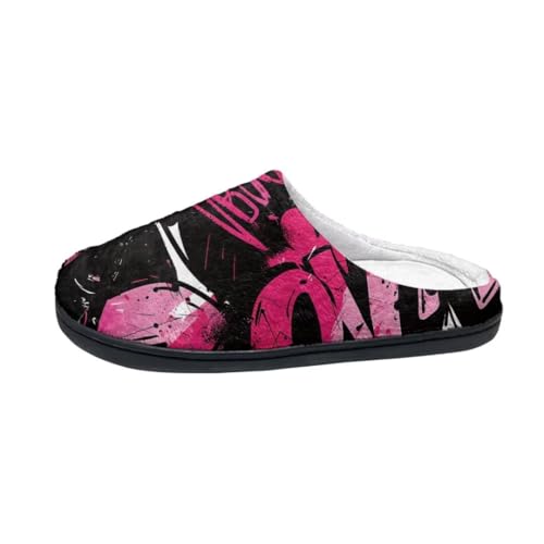 Jeiento Fluffy Winter House Shoes for Women Ladies Closed Toe Slipper Indoor Bedroom Slipper Anti-Skid Rubber Casual Soft Slides Scuff Slippers4