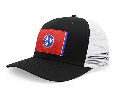 Image of International Tie State Hat for Men and Women, Adjustable Snapback Trucker Baseball Cap with Embroidered Patch