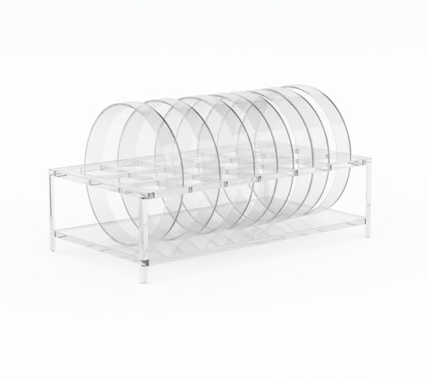 Image of Genxx Polypropylene Petri Dish 50MM (PACK OF 12) Clear and Unbreakable Lab Culture Dish, Autoclavable Plastic Petri Plate for Science Experiments and Laboratory Use