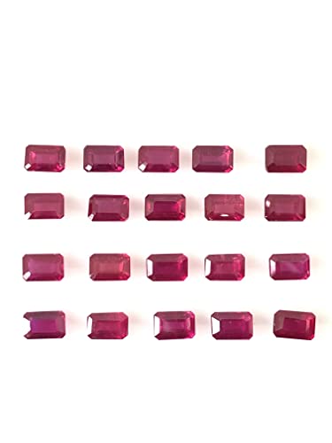 Tgsc Luster Ruby Octagon Shape Cut Faceted Loose Gemstone Size 4X3 Mm, 5X3 Mm, 5X4 Mm, 6X4 Mm, 7X5 Mm, 8X6 Mm, 9X7 Mm, 10X8 Mm, 11X9 Mm & 12X10 Mm Aaa Grade Quality Loose Gemstone Best For Making Jewelry (8X6 Mm) #TOP5