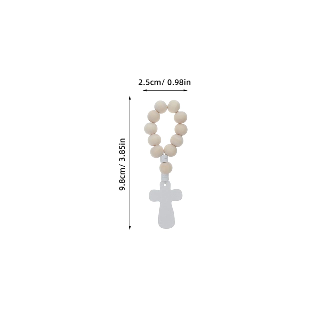 Bracciale Rosario Cattolico in Legno 40 Set Crocifisso Accessori Battesimo per Ragazzo e Ragazze, Decorazione e Souvenir per Prima Comunione