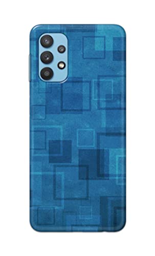 Image of Printed Hard Back Cover Case for Samsung Galaxy A32 4G Back Cover (Plain Azure Blue) -1302