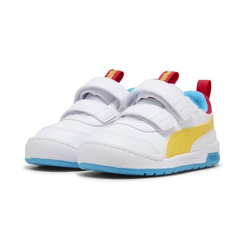 PUMA Unisex Çocuk Puma Multiflex 2 Color V Inf Spor Ayakkabı PUMA White-Pele Yellow 26