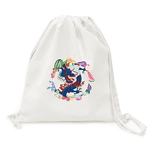 Sac en tissu pliable dragon chinois : ne cassez plus vos cabas fins avec vos fruits et légumes