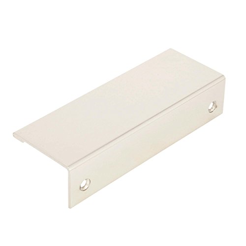 Image of Amerock | Cabinet Pull | Polished Nickel | 3-3 /4 inch (96 mm) Center to Center | Edge Pull | 1 Pack | Drawer Pull | Drawer Handle | Cabinet Hardware