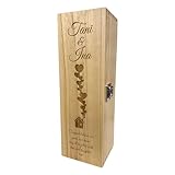 Rutherfords Gifts Personalised Wooden Wine/Champagne Box - Engraved New Home/Moving In House Warming Gift
