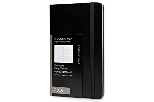 Moleskine 2015 Dashboard Planner, Vertical, 12 Month, Large, Black, Hard Cover (5 x 8.25)