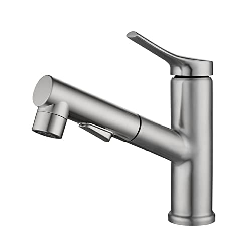 Robinet de lavabo de salle de bain extractible contre les éclaboussures d'eau