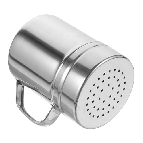 AUTSUPPL Espolvoreador De Azúcar Con Asa De Acero Inoxidable, Tamaño Mediano 6.8x9.5 Cm, Agitador De Malla Fina, Dispensador Reutilizable Para Bote De Condimentos Caseros, Uso Doméstico